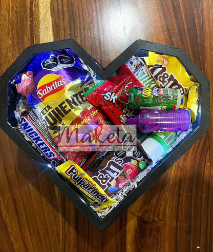 Caja Corazón Con Dulces