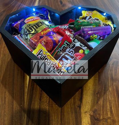 Caja Corazón Con Dulces